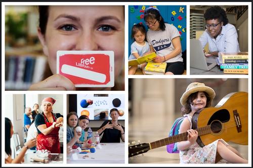 FreeLibrary's tweet photo. Beginning today, keep your eyes 👀 peeled for little reminders around the city of how you can use your Free Library card. Because, let’s be honest: it’s hard to keep track of it all!  ➡️ https://t.co/xIFaqu2Wf5 #MyFreeLibrary https://t.co/PMC1uUd92d