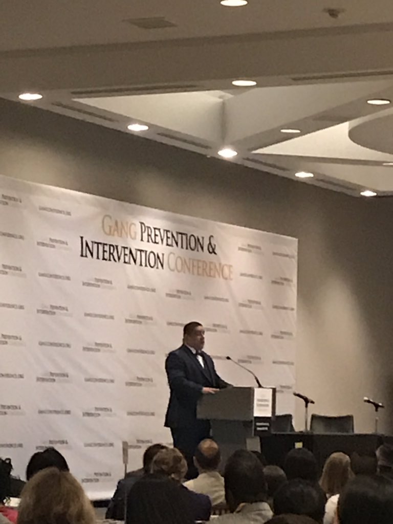 Fox3RI's tweet photo. #GangConference listening to the inspiring “Pecan Bandit”. Hatred breads hatred... and teaches the young to hate. Treat formers as professionals and watch the change... @sammyrangel @FormersAnon  @NVIinstitute https://t.co/SlOzutE2Yt