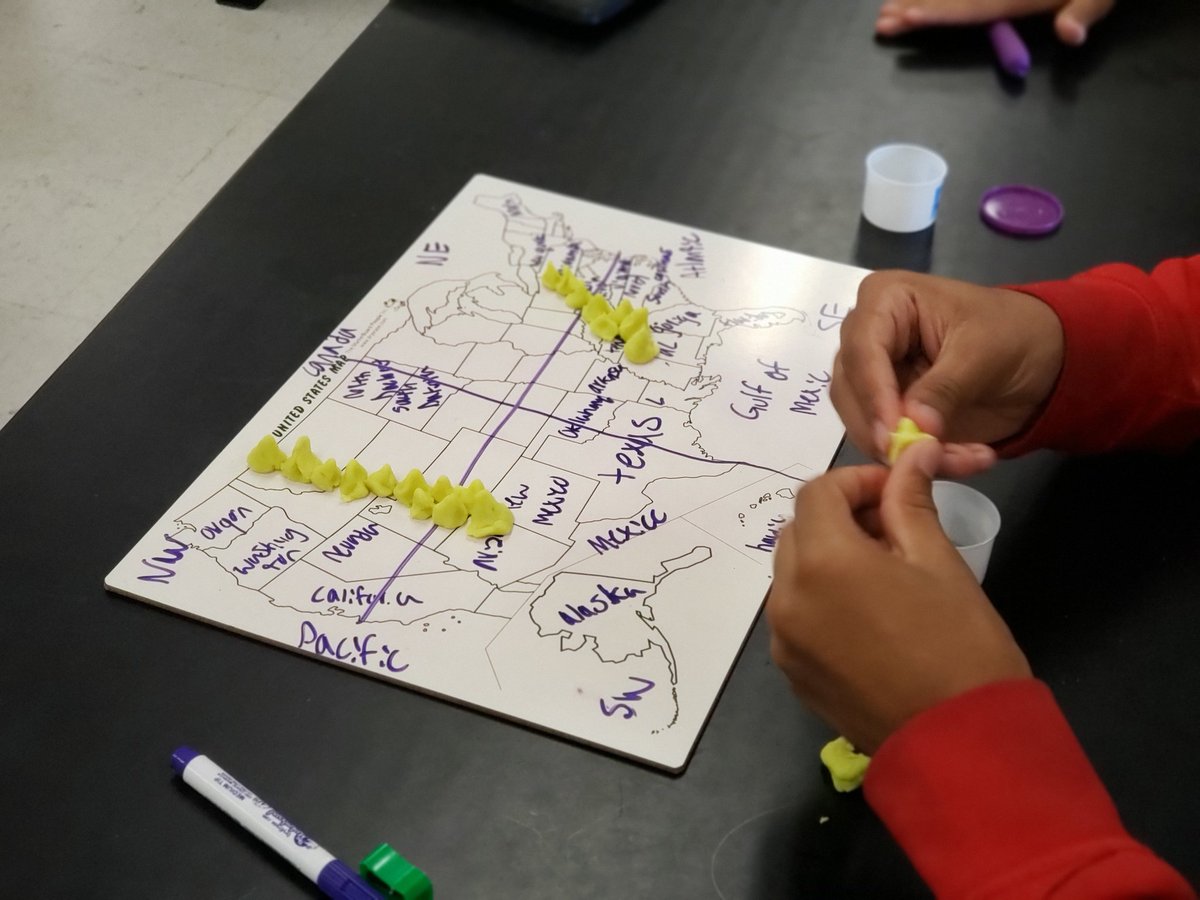 CoachGB213's tweet photo. STAAR Review Day #1... Geography, Landmarks, and Expansion!!! @NISDPease 8th grade is Ready! @brainpop helps Out #PlayDoughLearning #BuildingMountains https://t.co/dqoy0aQWuH
