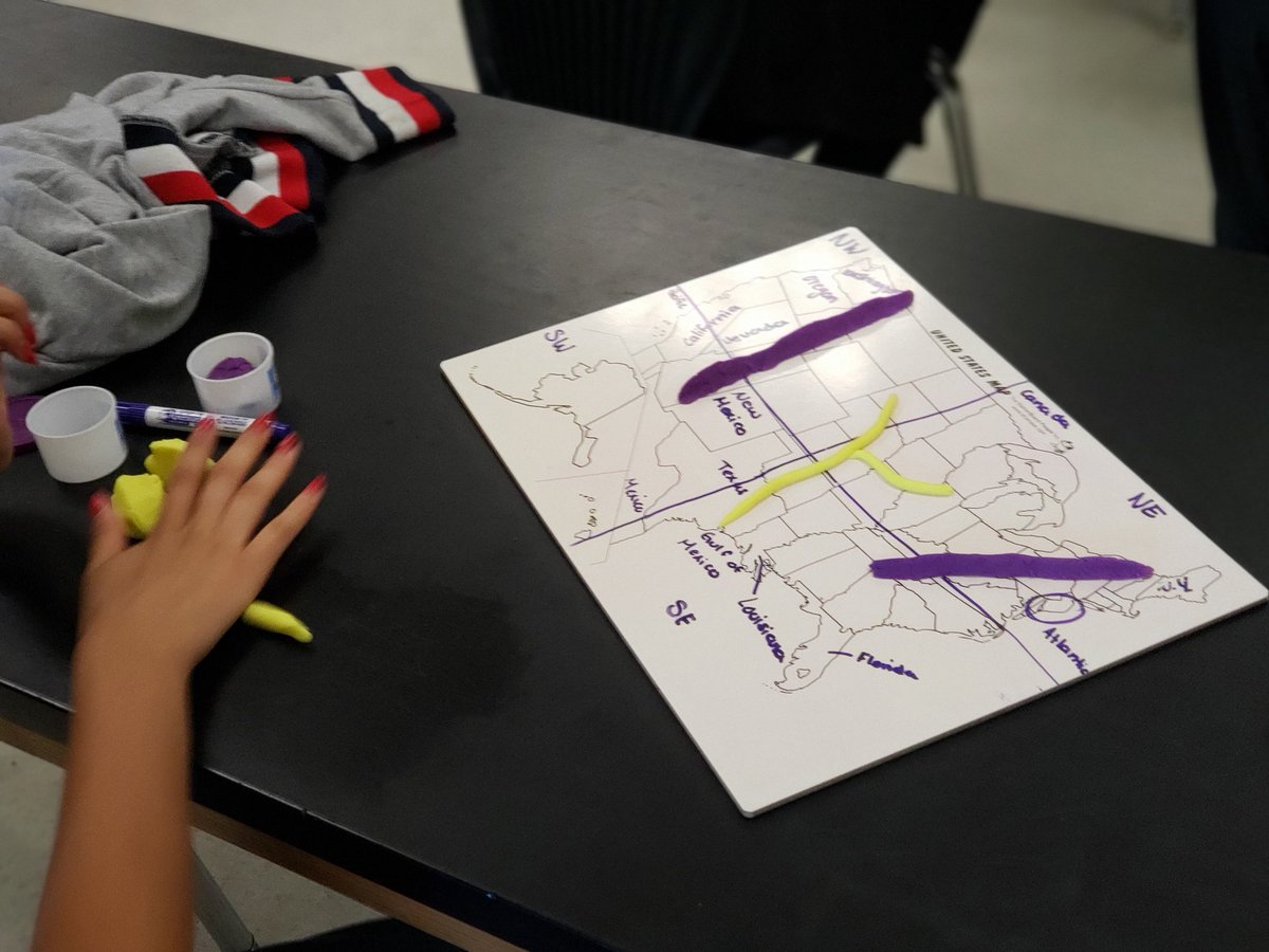CoachGB213's tweet photo. STAAR Review Day #1... Geography, Landmarks, and Expansion!!! @NISDPease 8th grade is Ready! @brainpop helps Out #PlayDoughLearning #BuildingMountains https://t.co/dqoy0aQWuH