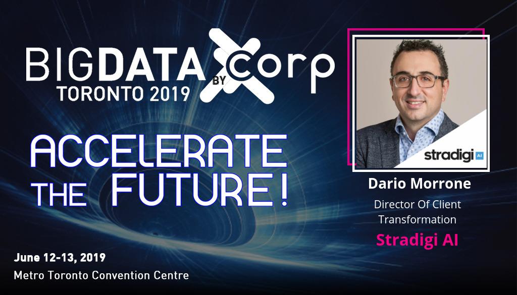 As Director of Client Transformation at @StradigiAI, our new speaker Dario Morrone remains ahead of the curve for all things #AI! Join him at this year's #BigData and #AI Toronto: ow.ly/uiSE30oHO8Y