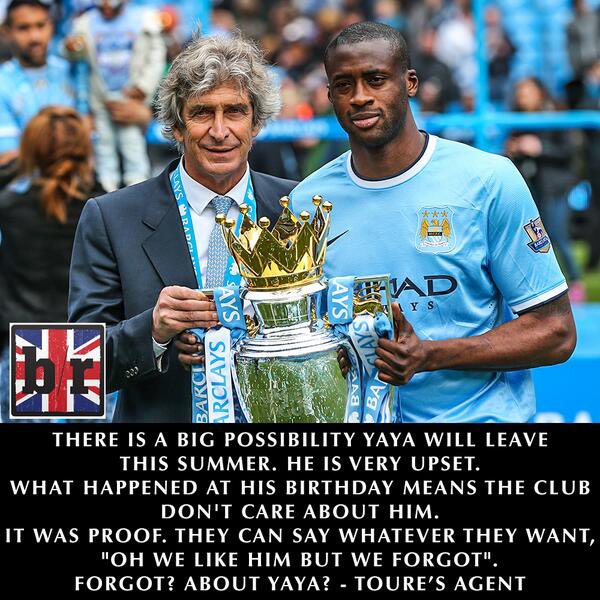  I hope you ve all remembered to wish Yaya Toure a happy birthday 