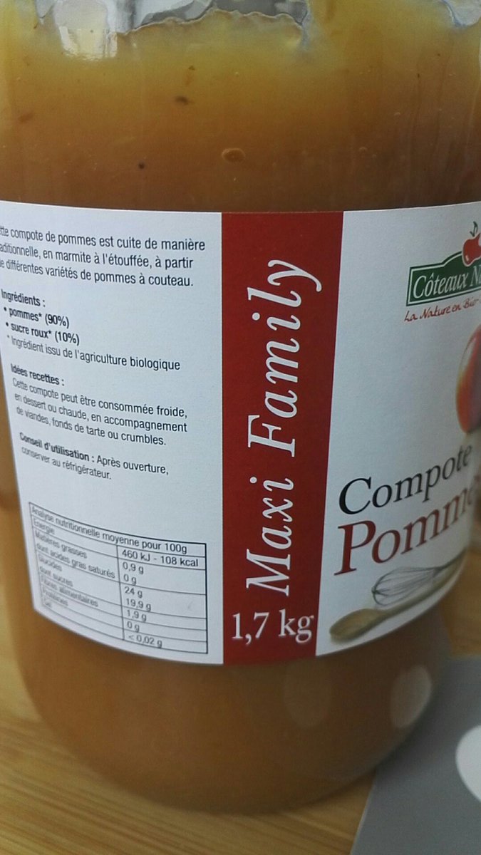 maximeplessis's tweet photo. Bonjour @CoteauxNantais. Une belle découverte cette compote de pommes format maxi family 👍 Est-ce qu'il existe une version sans sucre ajouté ? https://t.co/9XfDRG3iad