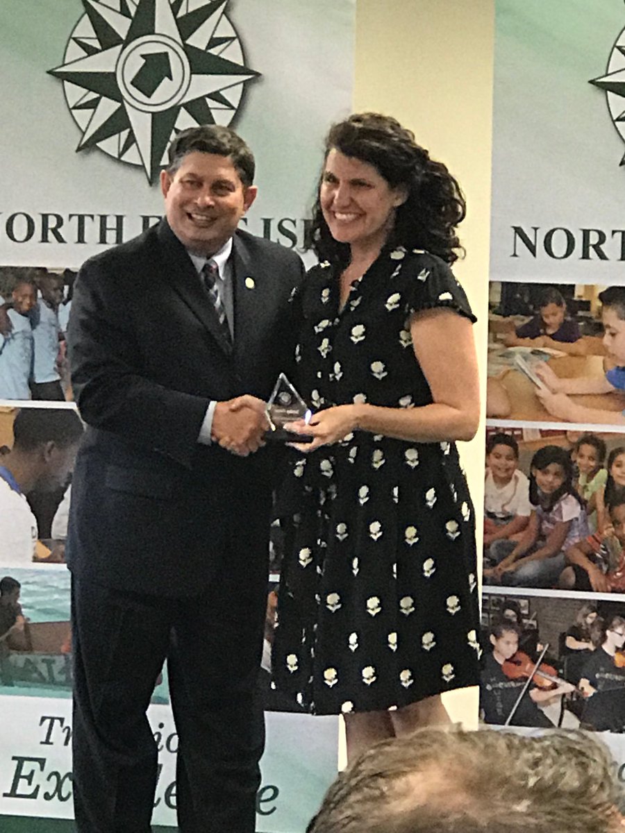 Our very own Ms.Richter being honored as the Trinity Prize Award Winner for Excellence in Teaching 2019.