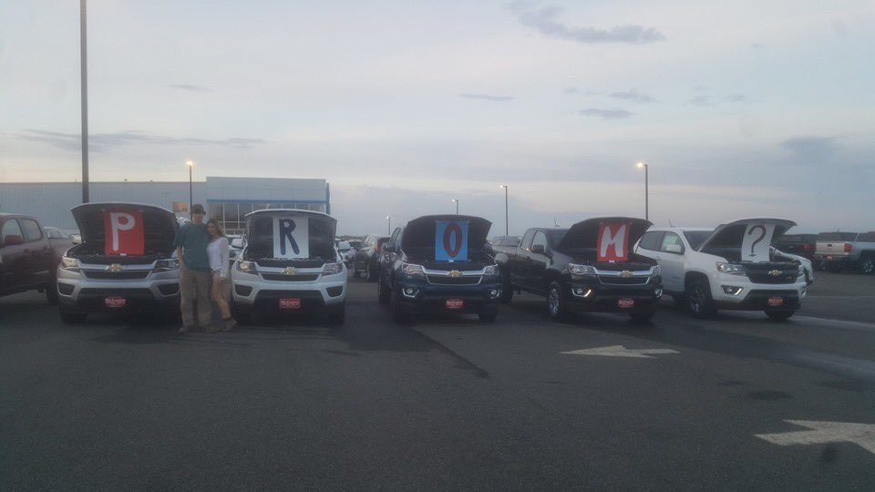 socialmcguirec1's tweet photo. On Friday we had a Prom Propasal here at the dealership. Guess what he said YES! Hope these two have an amazing prom night! 👏💃🕺👑 #prom #promproposal #2019prom https://t.co/Oby2kpVuo3