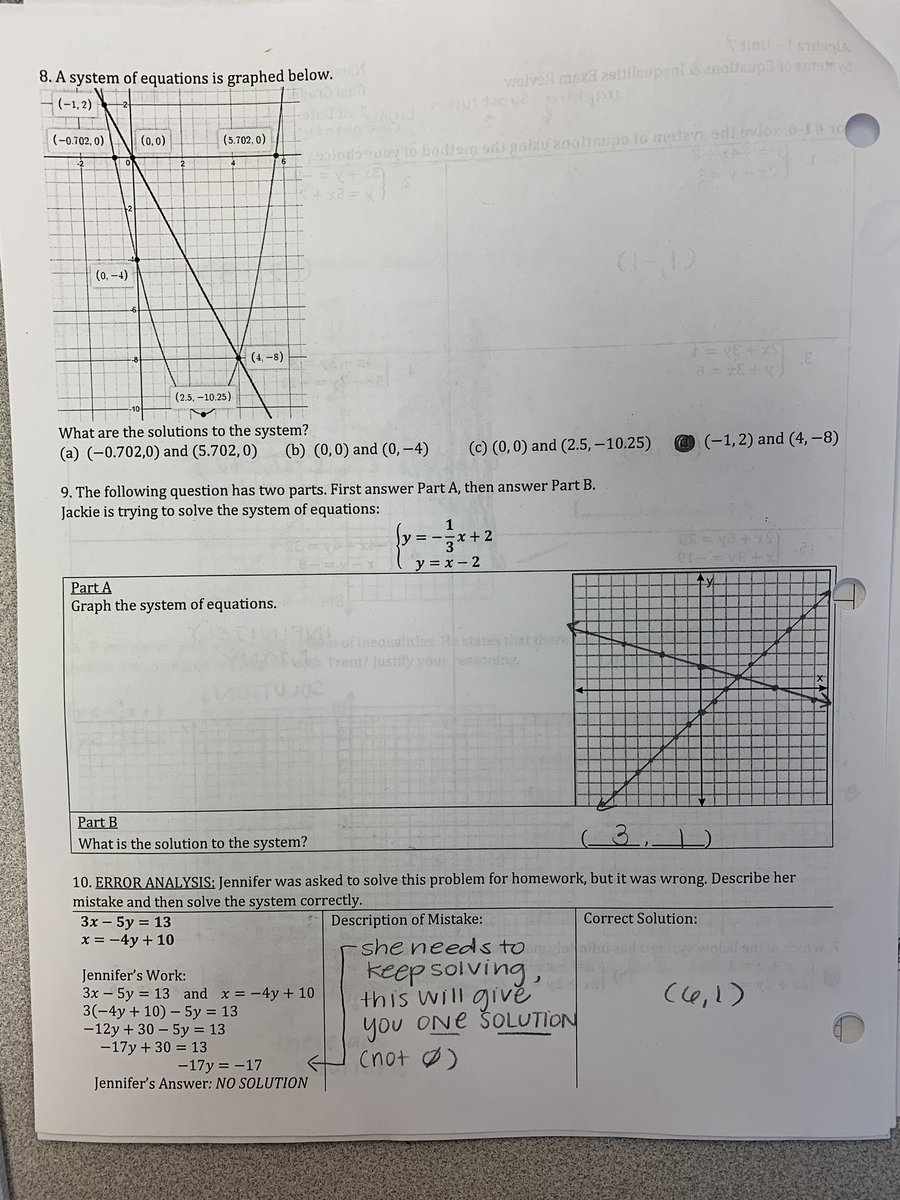 FZEMrsBono's tweet image. Algebra 1 Systems of Equations and Inequalities Review Answers! @fzethayer #study #lastTest