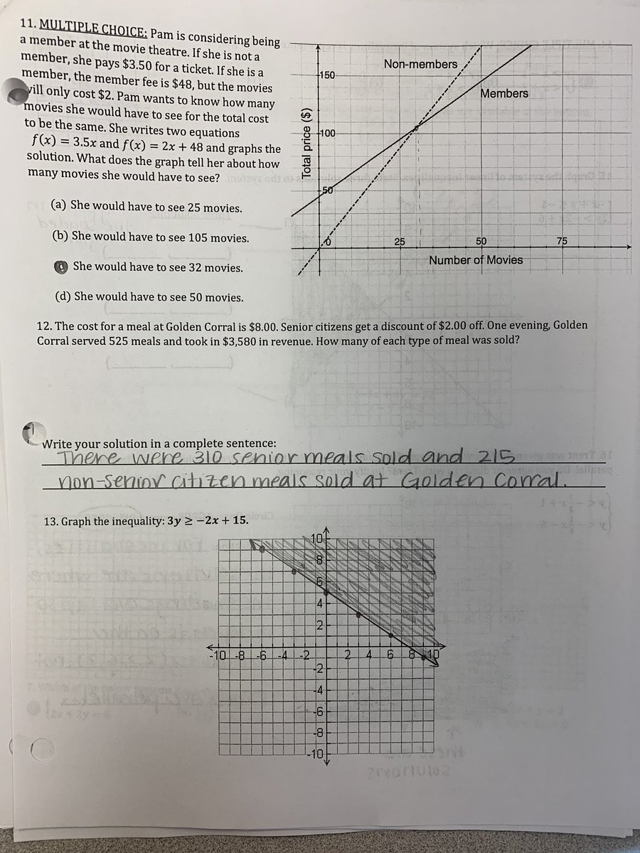 FZEMrsBono's tweet image. Algebra 1 Systems of Equations and Inequalities Review Answers! @fzethayer #study #lastTest
