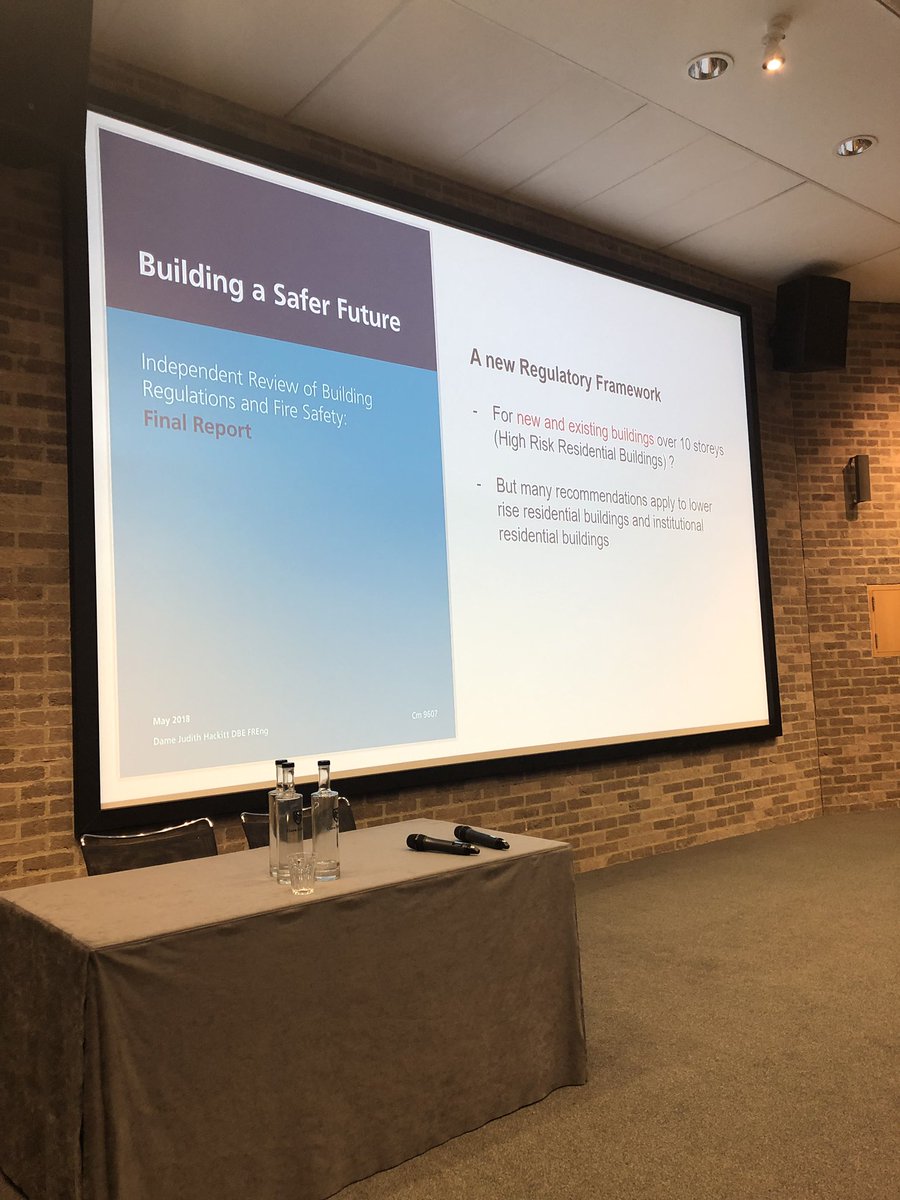 CFCICambridge's tweet photo. Andrew Mellor of #PRPArchitects kicking us off by explaining the regulatory framework for high risk buildings. https://t.co/zUThnPr7PK