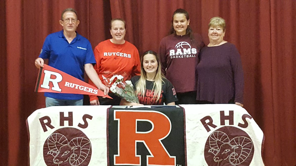 LadyRamsBall's tweet photo. Congrats to Brianna Fritz on signing her letter of intent to play basketball at Rutgers-Camden next year!! #WeAreProudOfYou https://t.co/uSJLUNKyPn