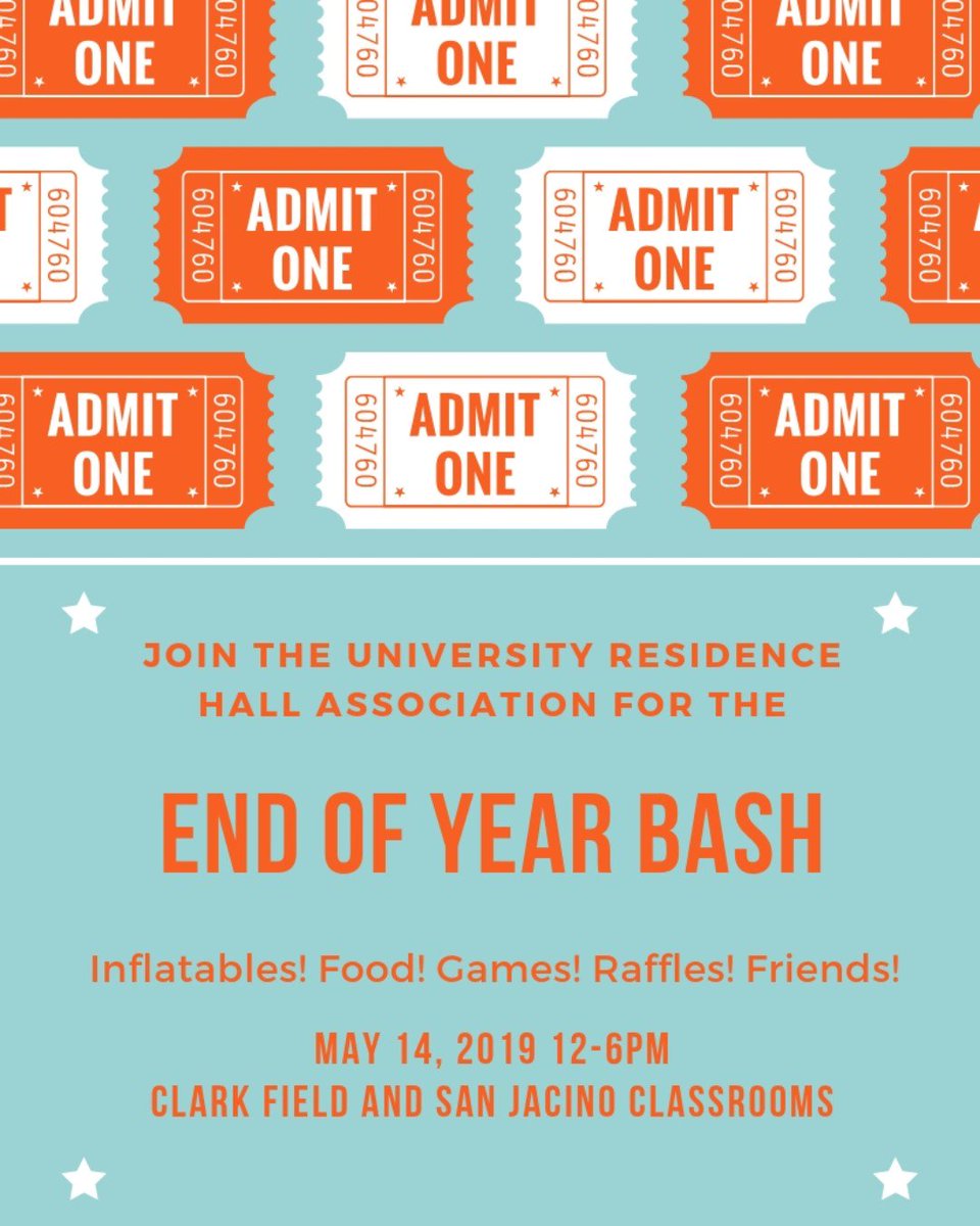 uturha's tweet photo. Join us TOMORROW for URHA's End of Year Bash. Free food, bouncy houses, raffles, and more! 12-6pm at Clark Field and San Jacinto classrooms. See you then! https://t.co/XO7hb3xVo4