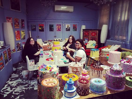 horizontheatre's tweet photo. Those cake renderings are coming to life thanks to our brilliant design team! Get ready to be hungry for THE CAKE! 🍰👩‍❤️‍💋‍👩 #htcCAKE #htc35 #Baking #CakeDesign #Dessert https://t.co/IQZPvRiMEw