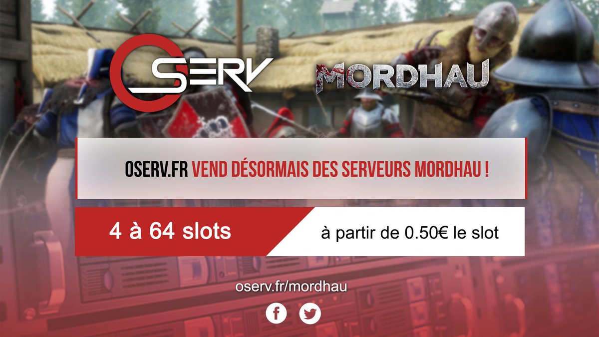oServfr's tweet photo. #ANNONCE Vous ne connaissez pas #Mordhau ?
Ce tout nouveau Hack'n'slash multijoueur sur PC dans un univers médiéval sublime ? 😍

Vous savez quoi ? On vous propose des serveurs sur le jeu ! 🔥

De 4 à 64 slots et à partir de 0,50€/slot 👌

🛒 https://t.co/QR2Cg0vLq6 https://t.co/cQLLnRTvMe