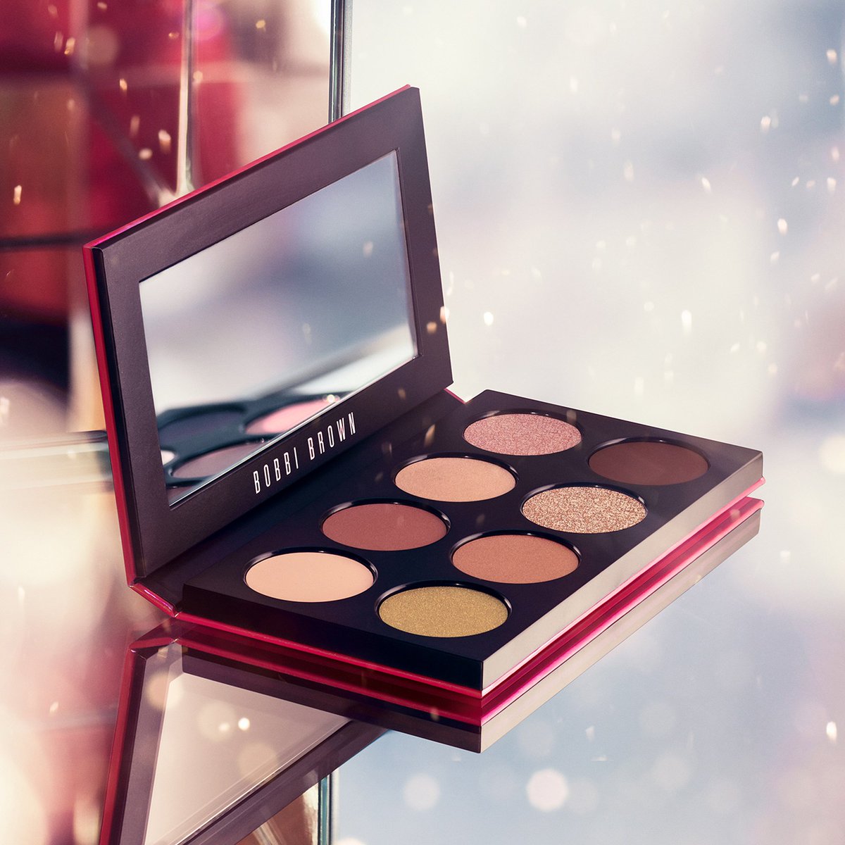 For your Monday - Friday needs (think: neutral, matte, smokey) &amp; your weekend needs (think: metallics &amp; deep taupes) the  <a href="/BobbiBrown/">BobbiBrown Cosmetics</a> Infa-red Eyeshadow Palette has you covered. Plus, the large mirror is handy for eyeshadow (&amp; everything else) application: socsi.in/nDIgk
