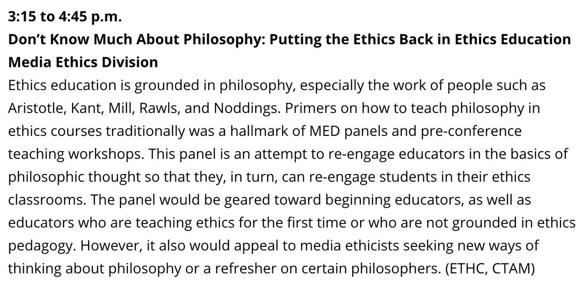 Coming to the #aejmc19? Please plan to come to our theme session: Putting ethics back in ethics education! Thursday, Aug 8!