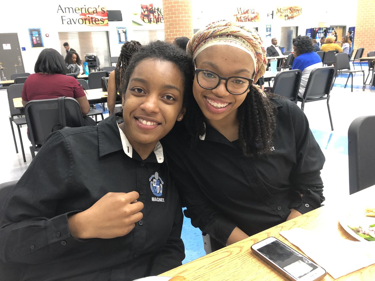 Westlake HS Sal Alexis Jacobs &amp; Star Senior Nina Giddens at FCS Board Pres. Linda Bryant Community meeting. <a href="/gyimah_whitaker/">Dr. Gyimah Whitaker</a> <a href="/JKRobinsonEDU/">Jamar Robinson</a>