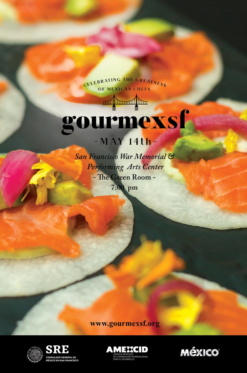 ConsulmexSFO's tweet photo. Estamos a 1 día de celebrar a la gastronomía Mexicana con los talentosos y mejores chef's de Bay Area. Asíste a @GOURMEXSF1¡ no te quedes sin disfrutar de esta gran experiencia única! 
@SG_ReyesC @PaulaLinaC @urotoday https://t.co/iKpHMfqYko