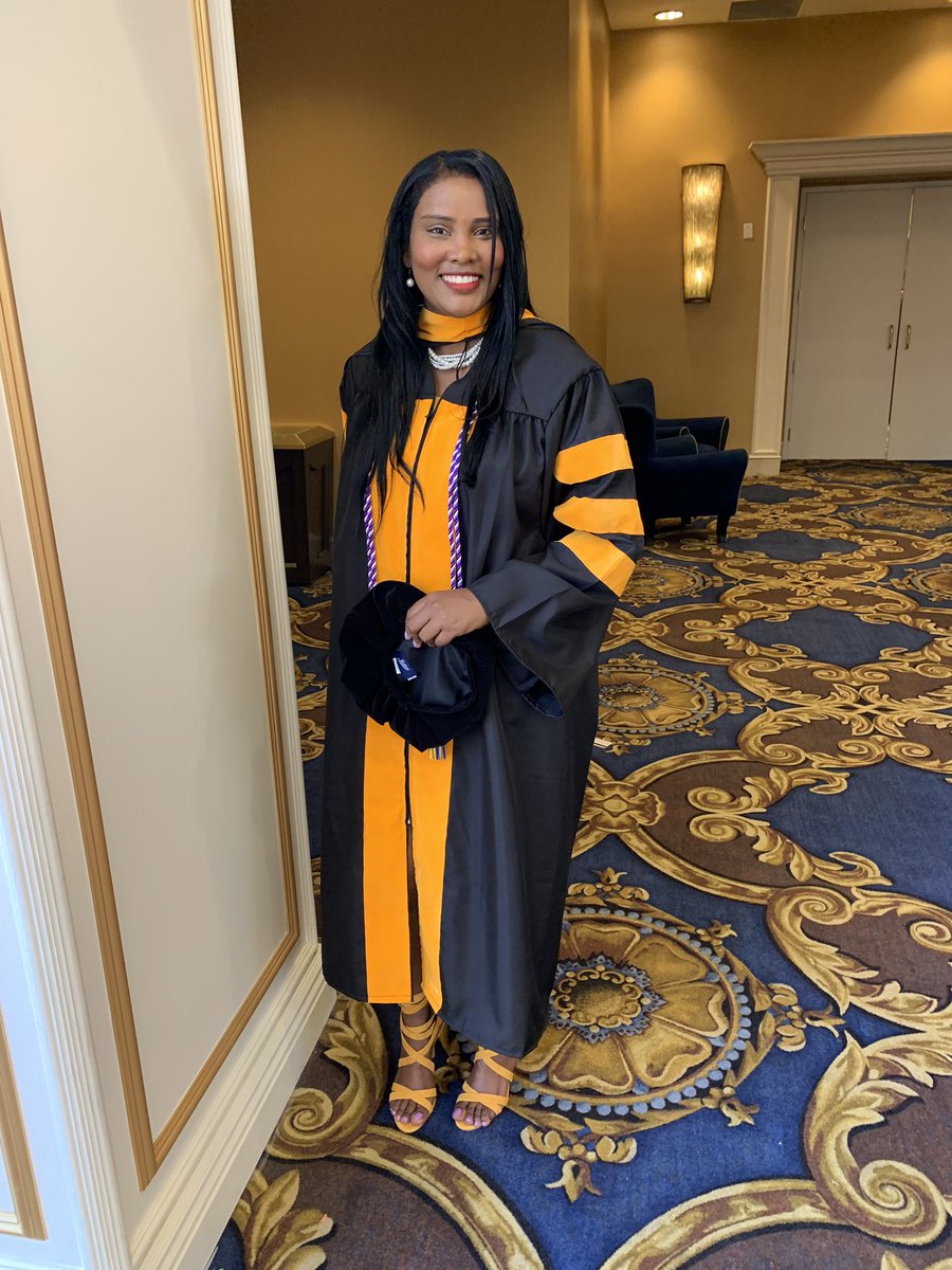 So proud of my cousin Patrine Douglas who achieved her Doctorate of Nursing Practice today!#Graduation2019 #WomenInMedicine #bossmotherwife💪🏾🎓