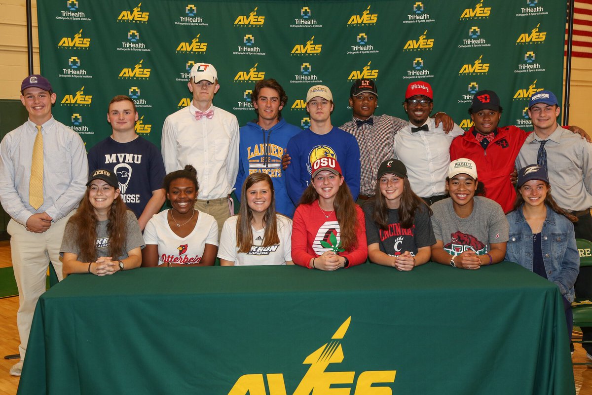 Congratulations to these 16 Seniors who have committed to continue their Athletic careers at the next level! <a href="/AvesLax/">AvesLax</a> <a href="/LadyAves_Lax/">LadyAves Lax</a> <a href="/Baseball_Aves/">Sycamore HS Baseball</a> <a href="/SycamoreAves_FB/">Sycamore Football</a> <a href="/AvesWrestling/">Aviators Wrestling</a> @ladyavesxc #AvesPride <a href="/gmcsports/">GMC Sports</a>