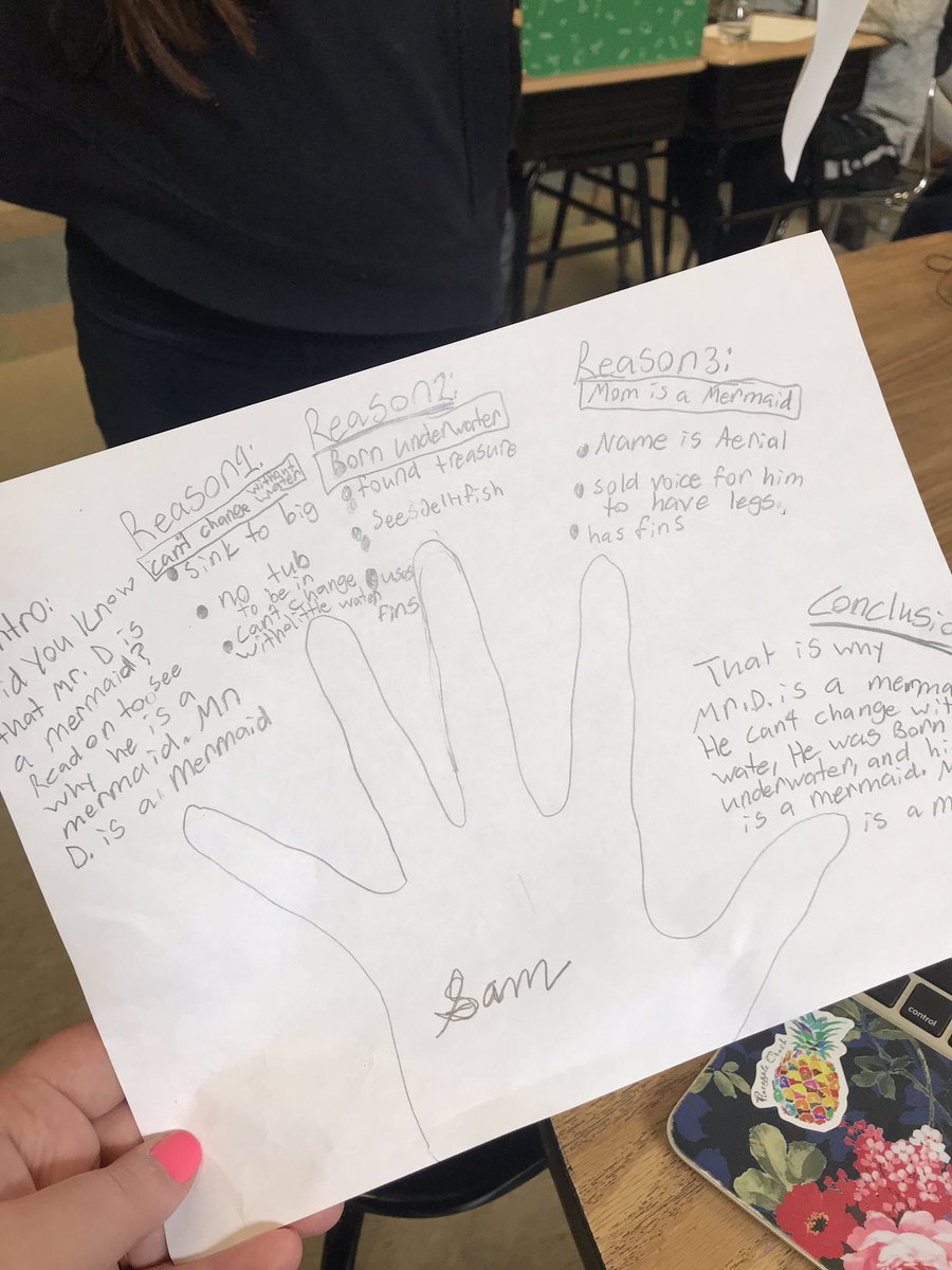 Mrs_deLara's tweet photo. @MrDtimes3 your mermaid video inspired some amazing review work for persuasive writing!! 🧜🏻‍♀️🧜🏻‍♀️ The kids had to listen to your video (hilarious!), collect evidence on why you were a mermaid and plan out a persuasive piece. Thanks for helping make writing so fun today! https://t.co/oltQVZvapJ