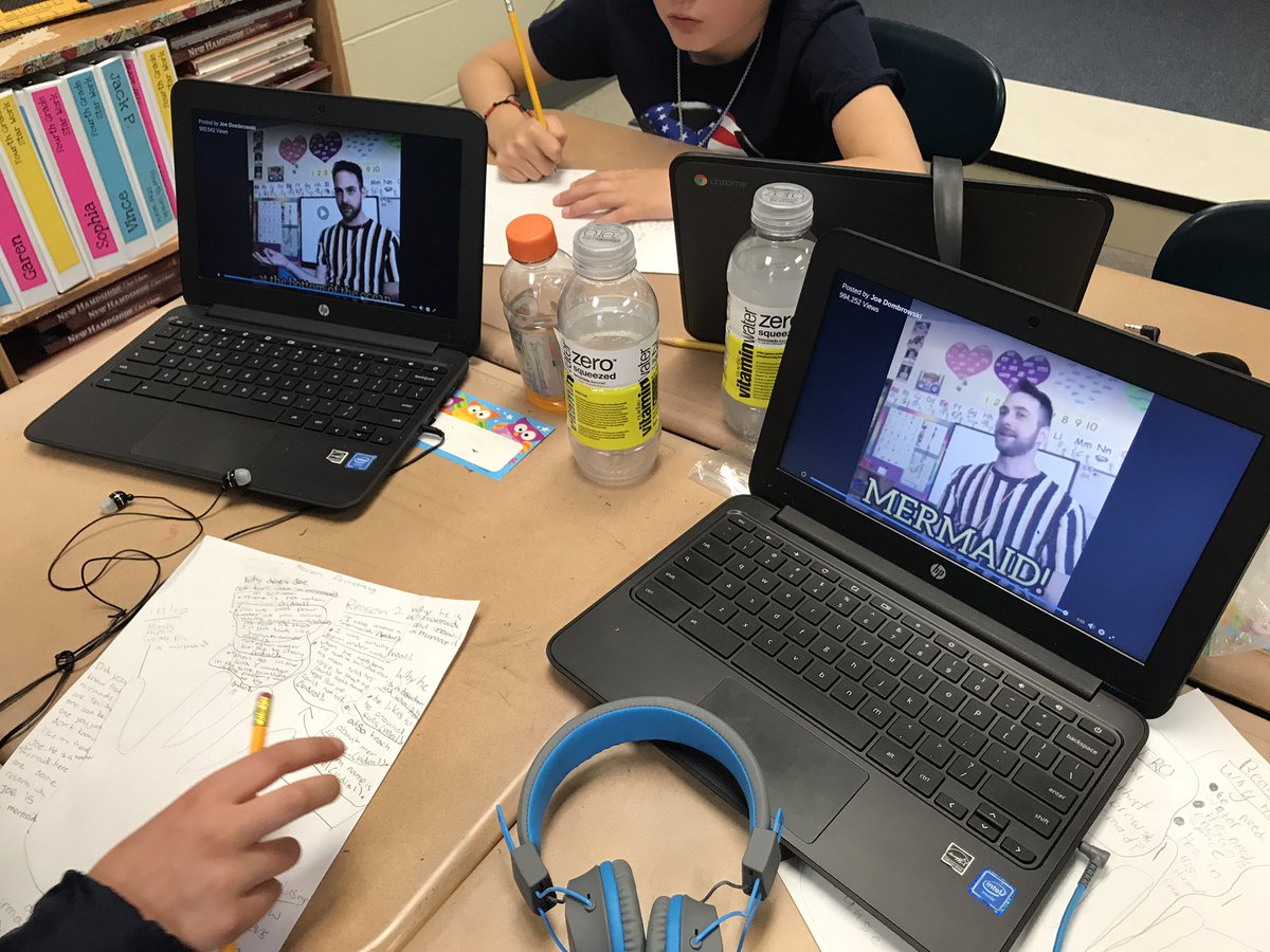 Mrs_deLara's tweet photo. @MrDtimes3 your mermaid video inspired some amazing review work for persuasive writing!! 🧜🏻‍♀️🧜🏻‍♀️ The kids had to listen to your video (hilarious!), collect evidence on why you were a mermaid and plan out a persuasive piece. Thanks for helping make writing so fun today! https://t.co/oltQVZvapJ
