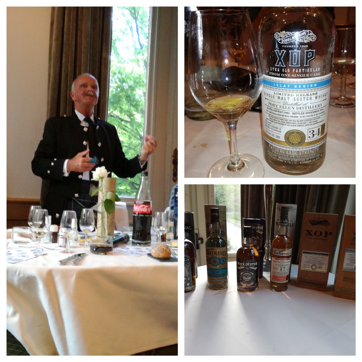 McMDrams's tweet photo. Raise a glass to Fred Laing! Wonderfull evening with great stories, good food and excellent drams! Thanks Fred and Dale! @DLaingWhisky @FemkeVD1 https://t.co/qCUTOqWqfe