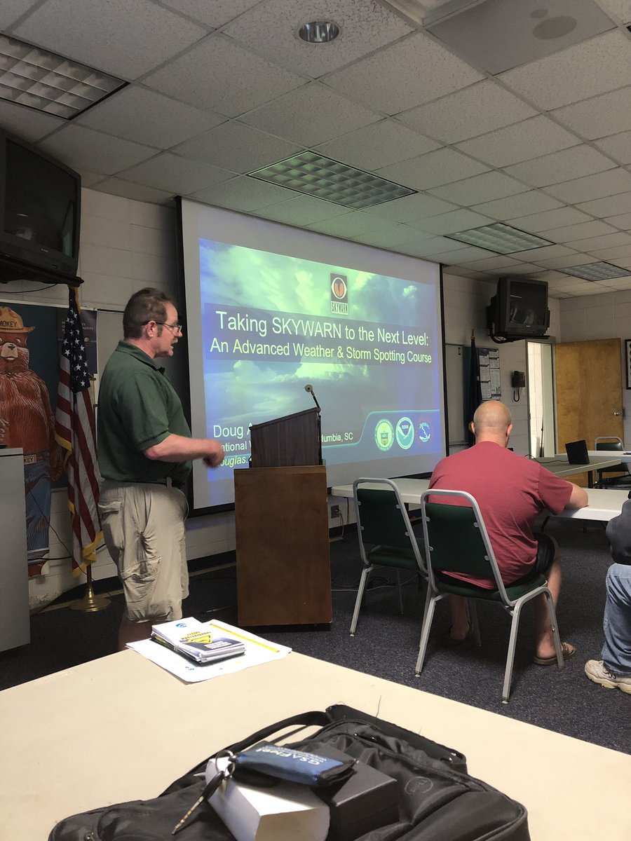 Enjoying Advanced Skywarn class with Doug Anderson from <a href="/NWSColumbia/">NWS Columbia</a>! Thanks for the great class!