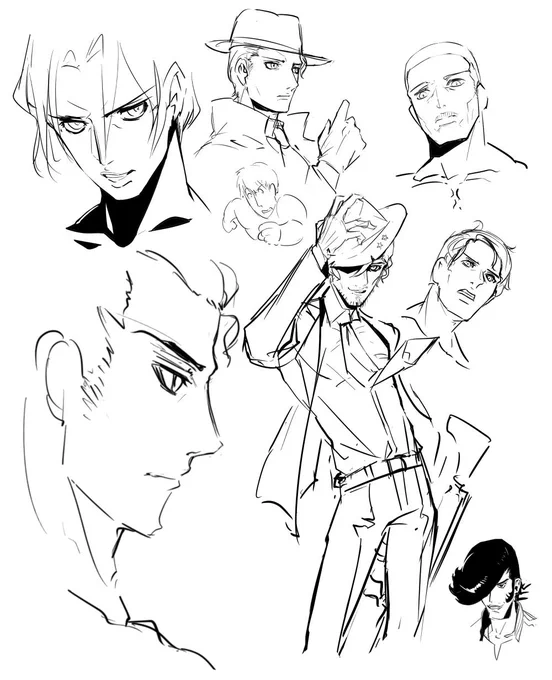 男を描きました 