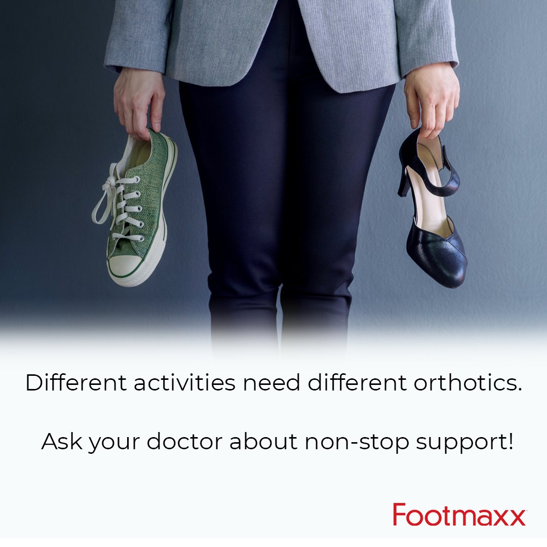 footmaxxinc's tweet photo. Ask your doctor about multiple pairs of custom orthotics! https://t.co/Y2QOf0N1sS