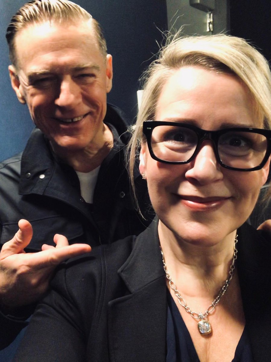 Tomorrow 4p ET <a href="/bryanadams/">Bryan Adams</a>  sits down w/ <a href="/kristine_stone/">Kristine Stone💙🎙</a> to talk about his new album "Shine A Light", upcoming tour w/ <a href="/BillyIdol/">Billy Idol</a> , give insight behind his classic &amp; new songs and apparently... trade glasses with Kristine 😄