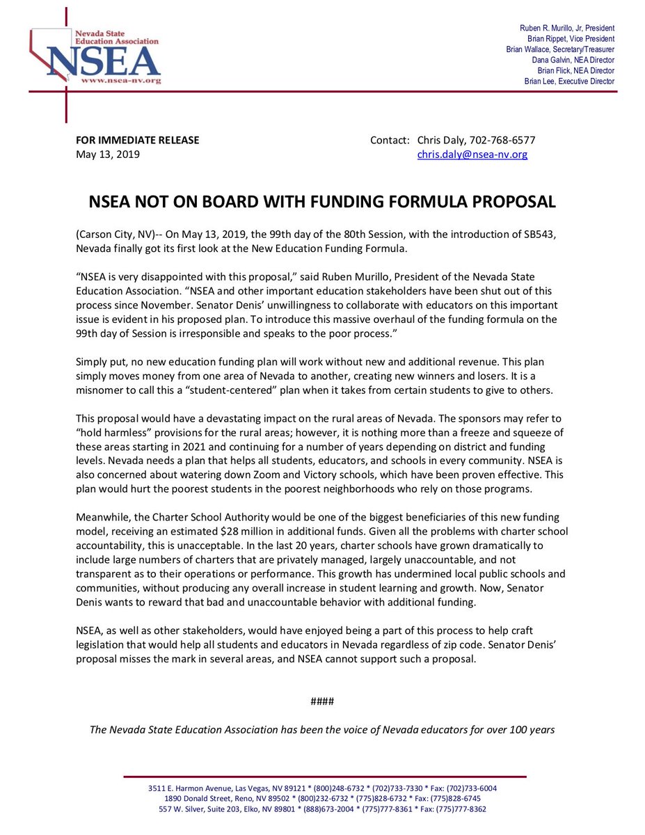 Nevada State Education Association tweet media