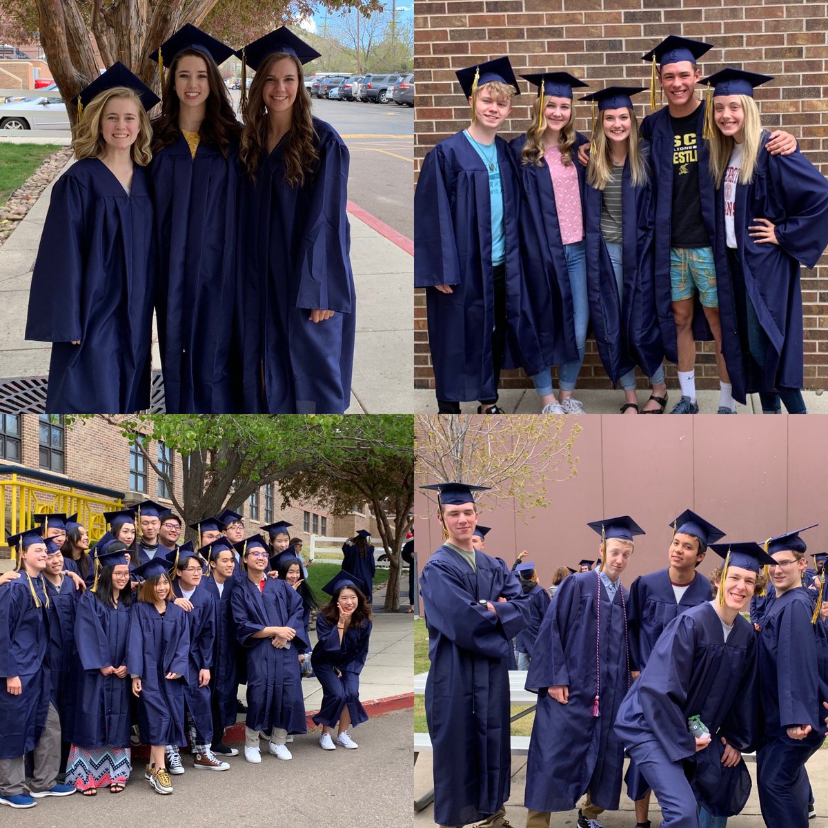 Caps and gowns are on, check! ✅ Seniors are ready for graduation next week and we are so proud of them! 🎓
