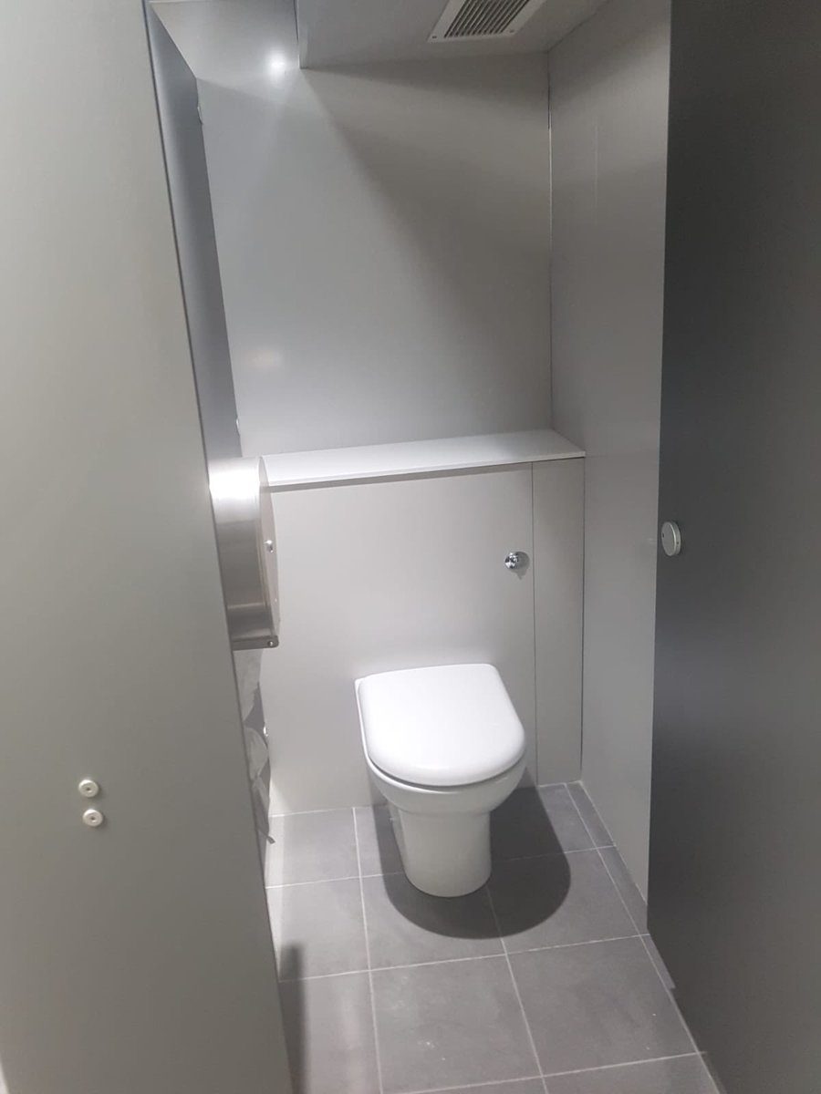 ProjaxInteriors's tweet image. Toilet &amp;amp; shower cubicles along with vanity bases and Corian tops all supplied for another Village Hotel in Hyde. Onto the next one. #corian #cubicles #vanities