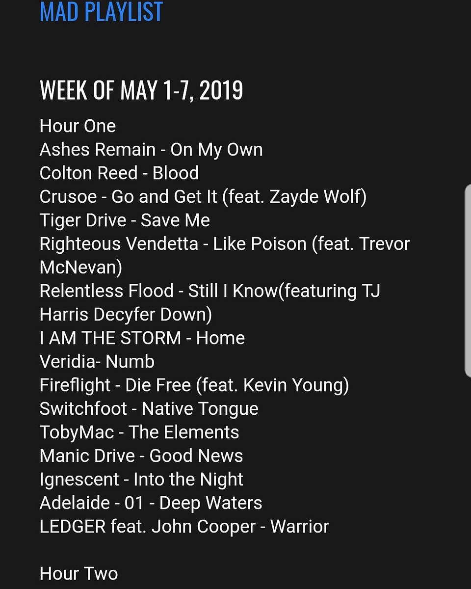 ignescentmusic's tweet photo. Our song "Into The Night" by Ignescent on Mad Radio with Ledger, Switchfoot, Righteous Vendetta, Skillet Music, Fireflight #ignescent #ledger #righteousvendetta #christianrock #rockmusic #chicago #chicagomusic #switchfoot #radio #skillet #skilletmusic #veridia https://t.co/neLRLM3fRG