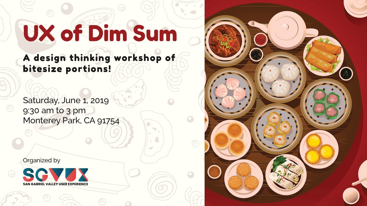 theSGVux's tweet photo. First ever #uxofdimsum is happening on Saturday, June 1, in Monterey Park
Rule #1 of dimsum: Reserve your seat or you'll get stuck waiting. Hear straight from the dim sum veteran.
https://t.co/S6NHNizfl3 https://t.co/jPDajW5Xnw