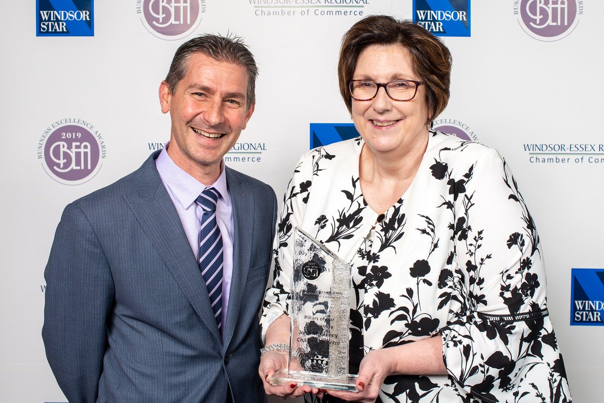 The <a href="/WERCofC/">Windsor Essex Chamber of Commerce</a> #BEA19 Pillars of Our Community Award was presented by Steve Schincariol, VP of Commercial Operations of <a href="/MotorCityCCU/">MotorCityCommunityCU</a> to Elaine Whitemore, CEO of <a href="/JMCCentre/">JMCC</a>

Congratulations again for all that you do in our #YQG community!