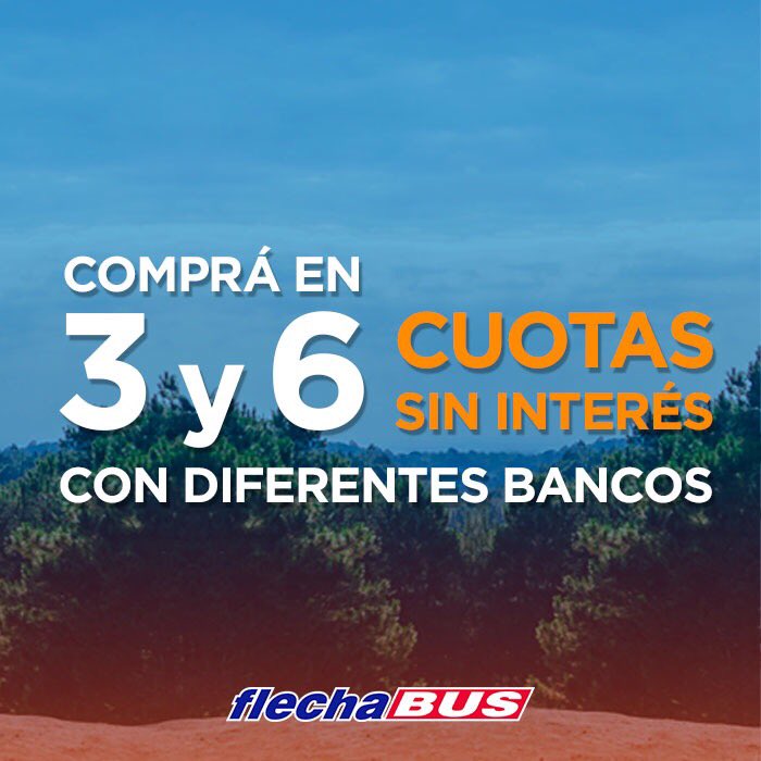 FlechabusOfi's tweet image. 🔥Llegó el Hot Bus🔥 Comprá del 13 al 15 de Mayo, con hasta 70% off en servicios seleccionados. Para que viajes desde Mayo y hasta Noviembre de 2019.
Macro 3 cuotas sin interés, Naranja 6 cuotas sin interés 👉🏼 flechabus.com.ar/2019/05/hotbus… #HotSaleArg #hotsale  #hotbus