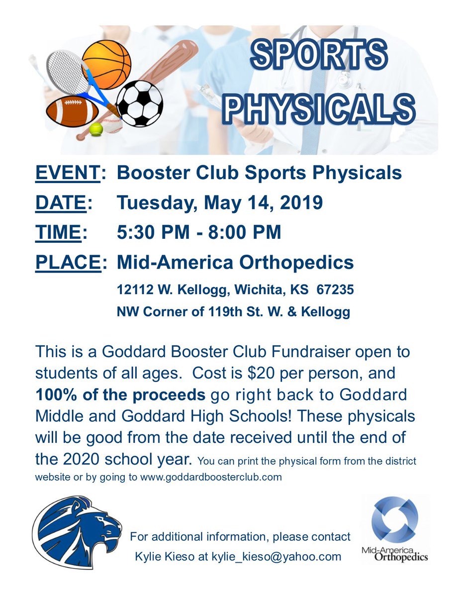 Reminder, Sports Physicals are TOMORROW
