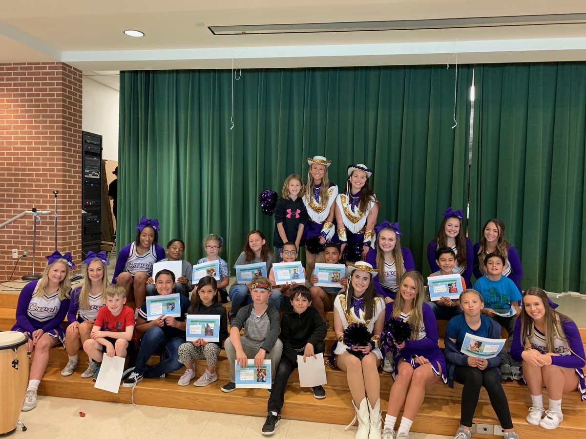 Thank you so much Timber Creek <a href="/TC_Cheer_/">Timber Creek Cheer</a> and <a href="/tcskydancers/">Timber Creek HS Sky Dancers</a> for teaching our students about how you all use your voice to inspire others! You truly do inspire us!! <a href="/CaprockES/">Caprock Elementary</a>