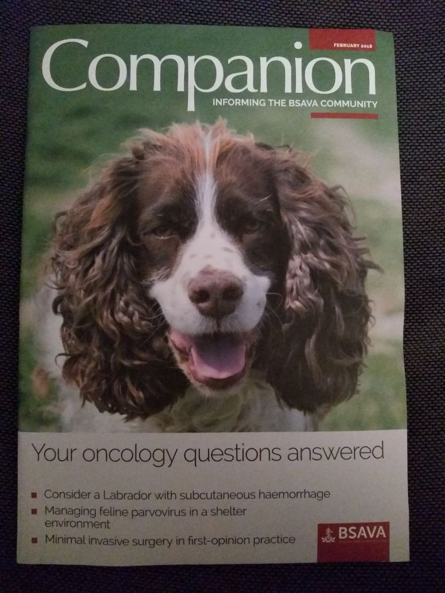 drchrisvet's tweet photo. Just had this issue of Companion delivered today... Also missing January 2018 wonder if that will also be delivered this week... #vet #slowpost @thebsava https://t.co/RHRs0AkK26