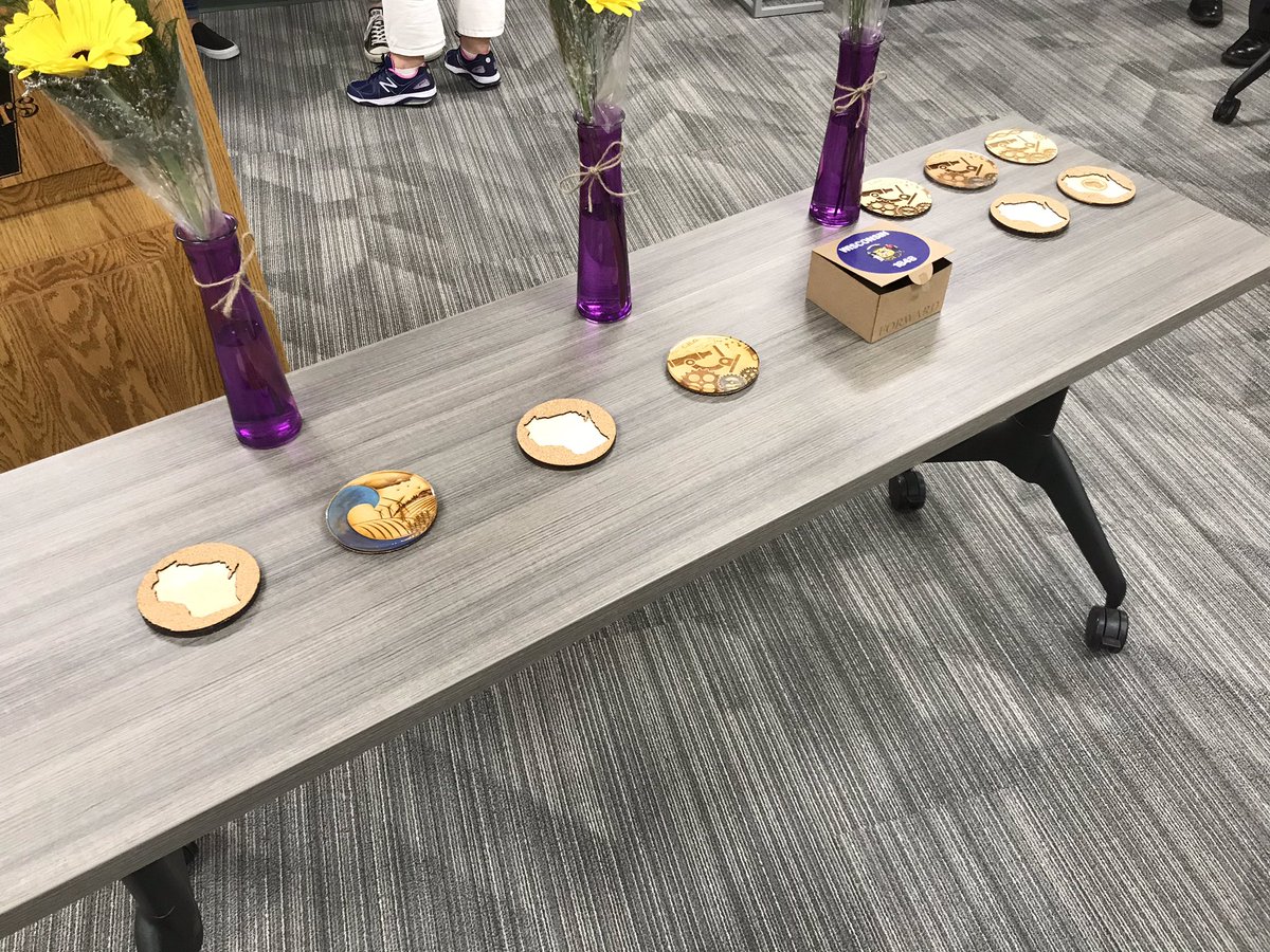 RobMeyerIII's tweet photo. @WaupunSchools celebrates #FabLabDay with a winning design for state gifts! Congrats Waupun! https://t.co/hku2ns26YR