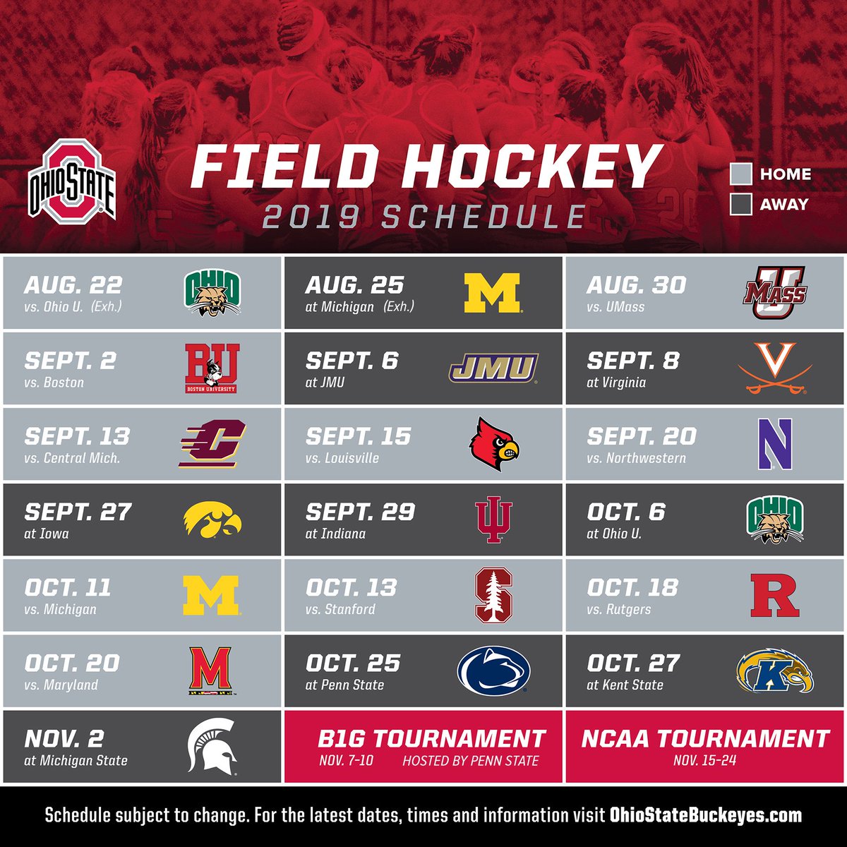 OhioStateFH's tweet photo. 🚨🗓2019 Schedule Release ‼️

More⏩https://t.co/XzcZNkzJYv

#GoBucks https://t.co/u18Qd0T89M