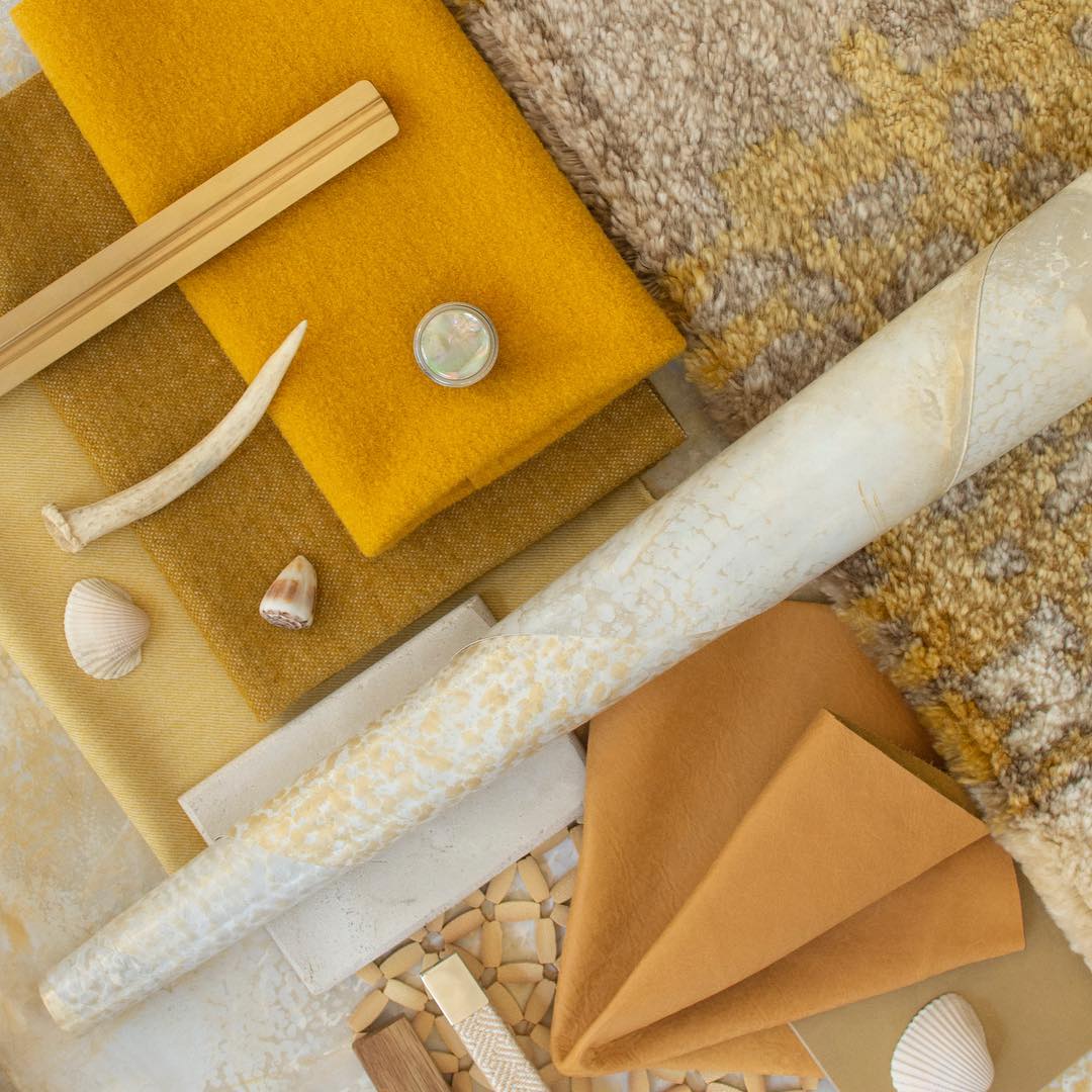 WashDesignCtr's tweet photo. Here comes the sun... featuring @Interiors_HS Chamonix Gold, Maxime Soleil, Patagonia Tumeric, Oberyn, Testa Inlay with Abalone, Miranda Golden Hour, Cairo Cassiopeia, Modular Équinoxe rug, and Jedburgh. #WDCDesign #interiorinspo #fabric #textiles #luxurystyle #interiordesign https://t.co/8ZqiYKu7jK