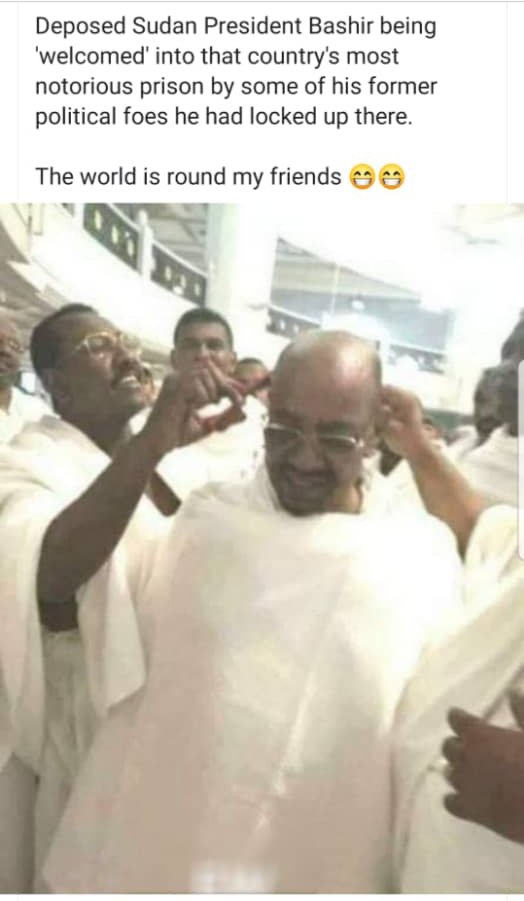 solo_ambuku's tweet photo. #Sudan's former President Omar al-#Bashir has been charged "with inciting and participating" in the killing of protesters during mass protests that lead to end of his decades-long rule. - @AJENews . #Sudan_UpRising #SudanRevolts . #RevolutionKE beckons, #RevolutionIsNotTreason π https://t.co/nf3n9e8Gqn