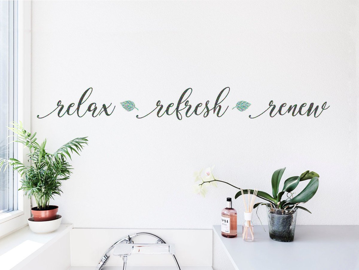 Vinyl Home Decor Auf Twitter Bathroom Wall Decor Relax Refresh Renew Bathroom Wall Art Spa Decor Farmhouse Bathroom Sign Vinyl Decal Or Wall Decal Wall Sticker Https T Co Crwoxzhuo0 Housewares Homedecor Housewarming Bathroom Vinylwalldecal