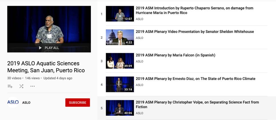 aslo_org's tweet photo. Miss #ASLO19? Or just want to reminisce? Videos of plenaries, award presentations and interviews are now live! https://t.co/a8HX6gfGTN
While you are there, check out the other >130 award presentations and plenary talks from previous #ASLO meetings going back to 2008. https://t.co/bGIxPNdupc