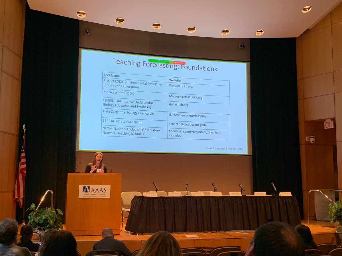 CareyLab's tweet photo. So cool to see @matthesecolab show https://t.co/QoCRuEsnz7 & #ProjectEDDIE data in her talk at #efi2019 @eco4cast @farrellkj2 https://t.co/JhD70xoBhy