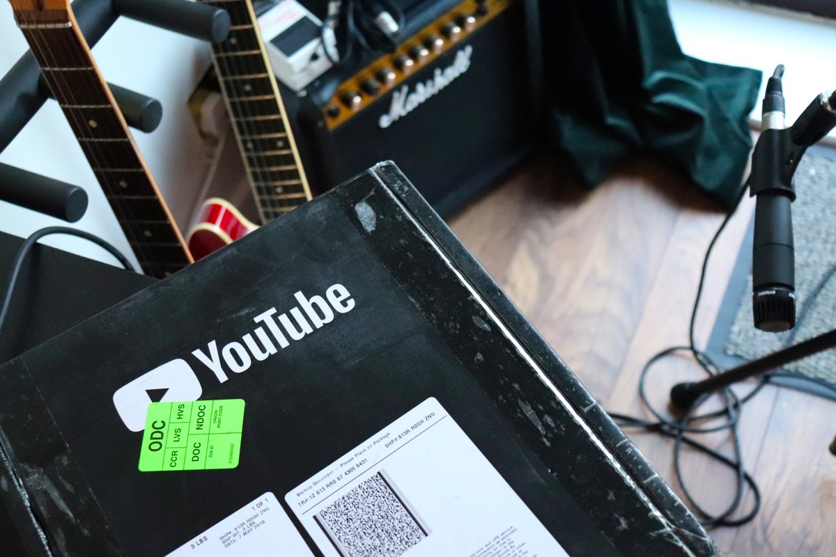 Elevatedjams's tweet photo. Monetization beef over with Youtube. Normality restored. I received a special delivery in the mail today, what could it be? 😏 Reveal video coming soon 😁🤘 https://t.co/NVdajNxlD7