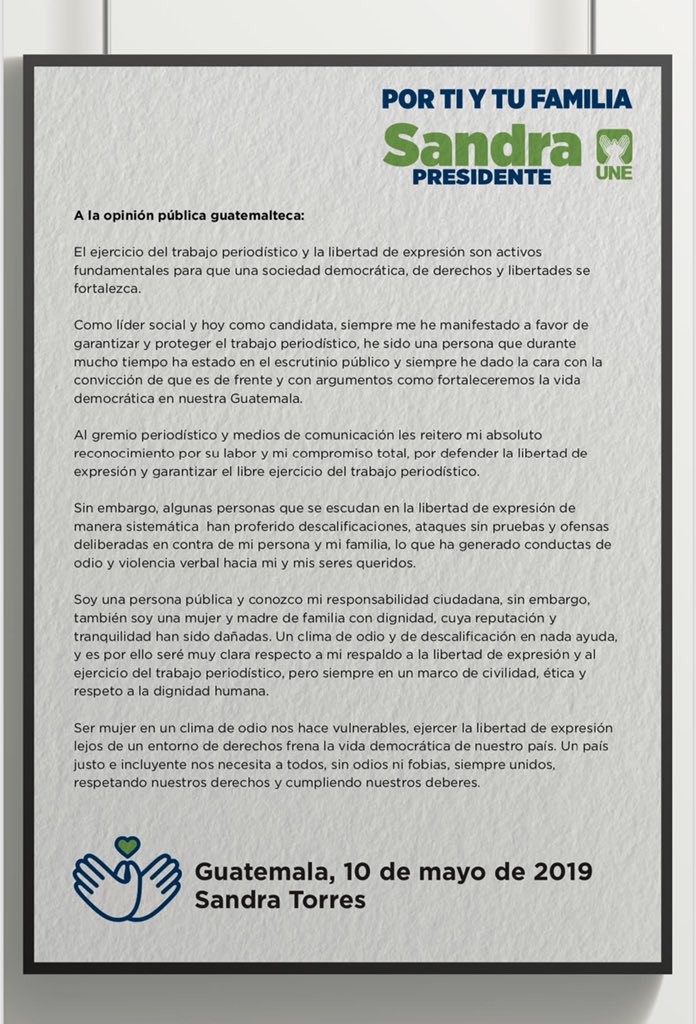 UNEmetro's tweet photo. @EmisorasUnidas @SandraTorresGUA https://t.co/tkhOxhlKXQ
