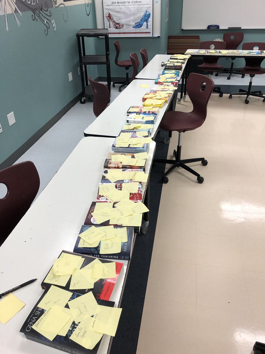 dshslib's tweet photo. Soooo, what to do with TLA ARCs...do a book club drawing! @shepenglish @bonniewalker @TXLA https://t.co/d0T6g3JKMw