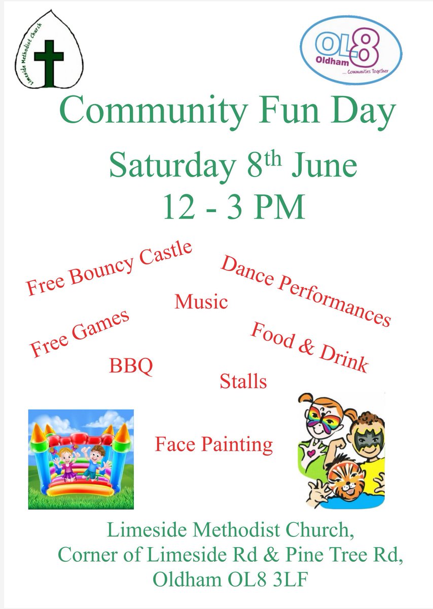 We are hosting a community fun day on Saturday 8th June, a big thank you goes to <a href="/ol8community/">Ol8</a> for their support and advise 😊🌭🍔🤹‍♂️🥅🎈 #oldhamhour